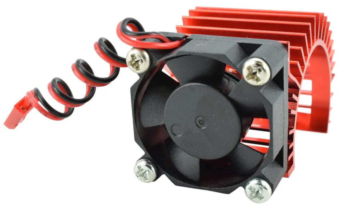 Apex Rc Products 540 / 550 Red Aluminum Heat Sink W/ 30Mm Fan #8041-Rd 1