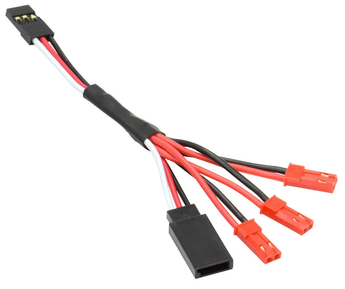 Apex Rc Products 3 Male Jst Servo Extension Power Tap - For Rpm Light Kits #9030 1