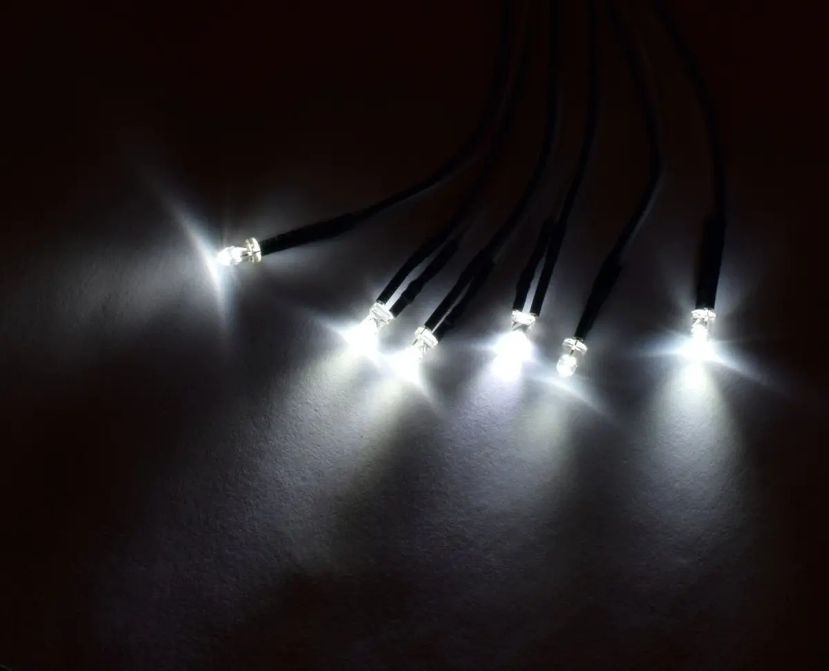 Apex Rc Products 3Mm White Led Kit - For Rpm Light Bar #9032 1