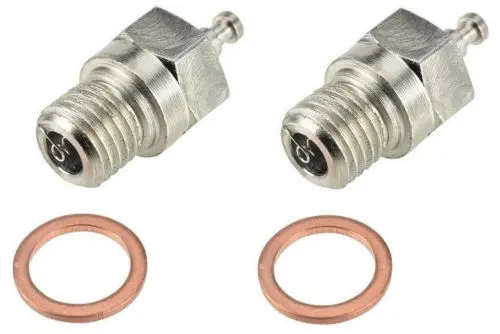 Apex Rc Products Heavy Duty Hot (Os #6 / A3 / Enya #3 Equivalent) Nitro Glow Plug - Made In Taiwan - 2 Pack #9701 1