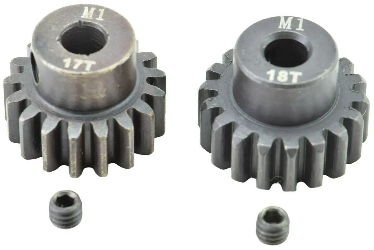 Apex Rc Products 17 & 18T Mod 1 M1 5Mm 1/8 Scale Pinion Gear Set #9733 1