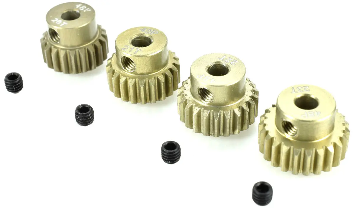 Apex Rc Products 48 Pitch 20T 21T 22T 23T Aluminum Pinion Gear Set #9751 1