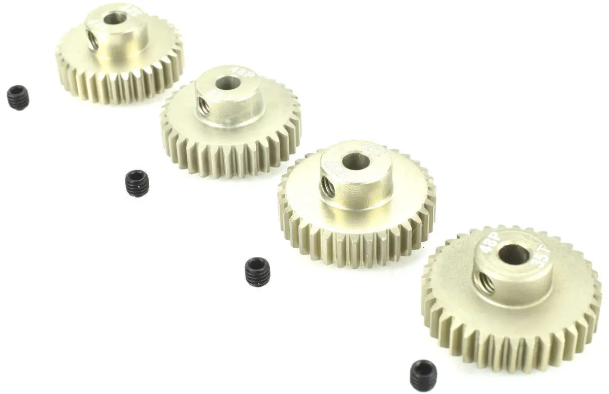 Apex Rc Products 48 Pitch 32T 33T 34T 35T Aluminum Pinion Gear Set #9754 1