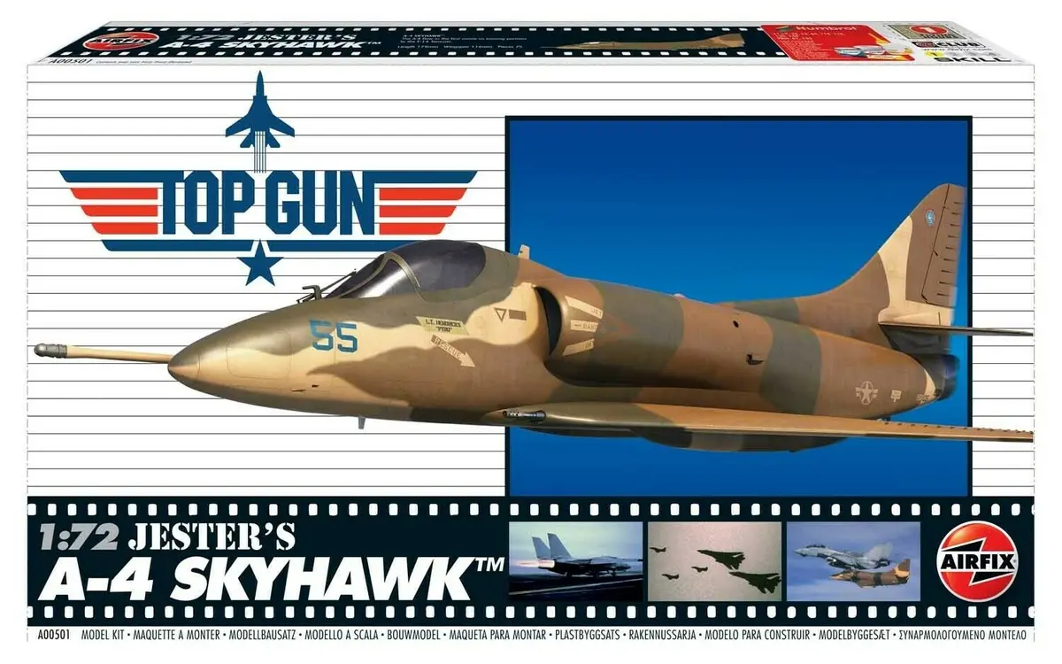 Airfix Top Gun Jester's A-4 Skyhawk 1:72 Scale Plastic Model Plane Kit A00501 1