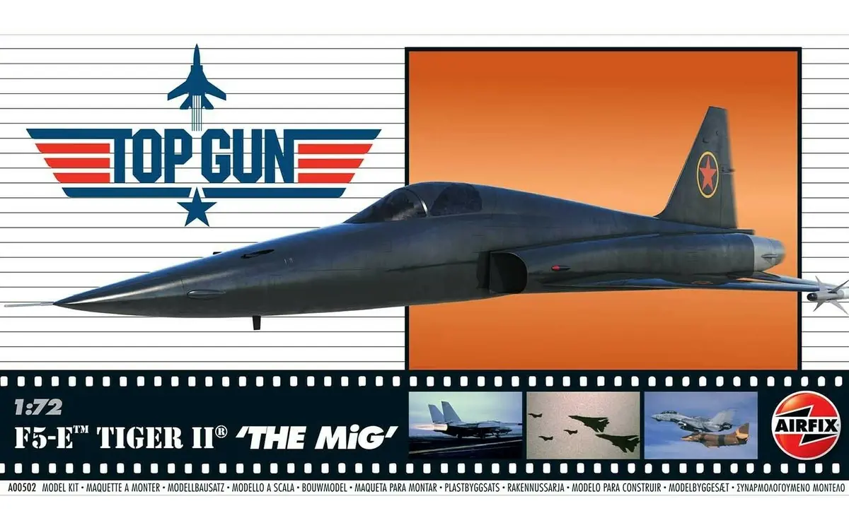 Airfix Top Gun F5-E Tiger Ii "The Mig" 1:72 Scale Plastic Model Plane Kit A00502 1
