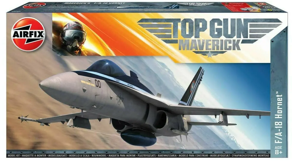 Airfix Top Gun Maverick F/A-18 Hornet 1:72 Scale Plastic Model Plane Kit A00504 1