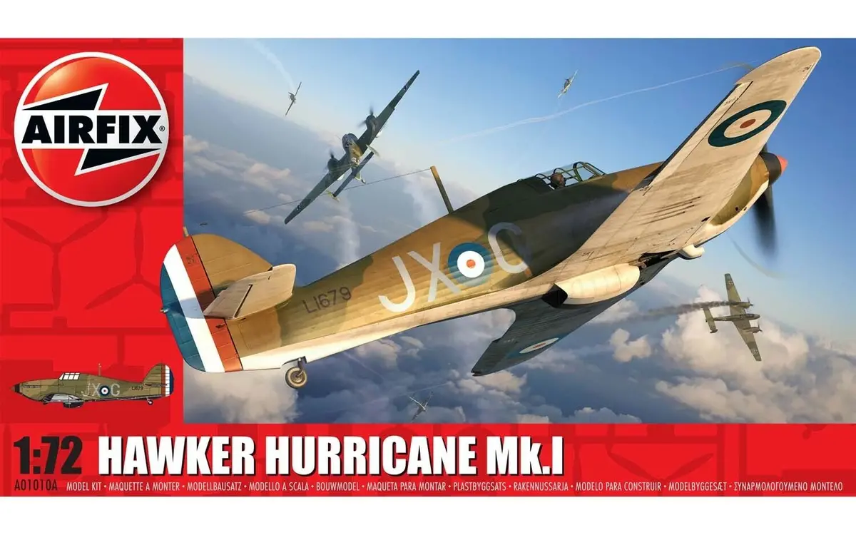Airfix Hawker Hurricane Mk.I 1:72 Scale Plastic Model Plane Kit A01010a 1