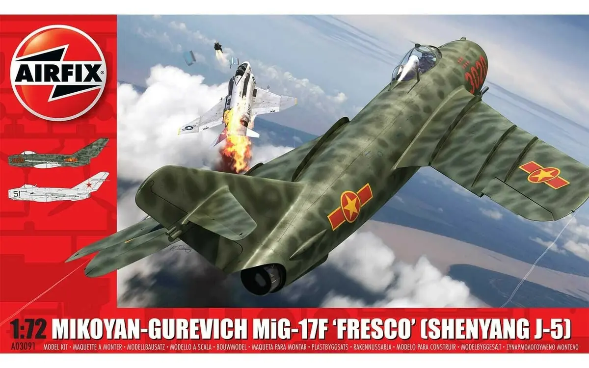 Airfix Mikoyan-Gurevich Mig-17F 'Fresco' 1:72 Plastic Model Airplane Kit A03091 1