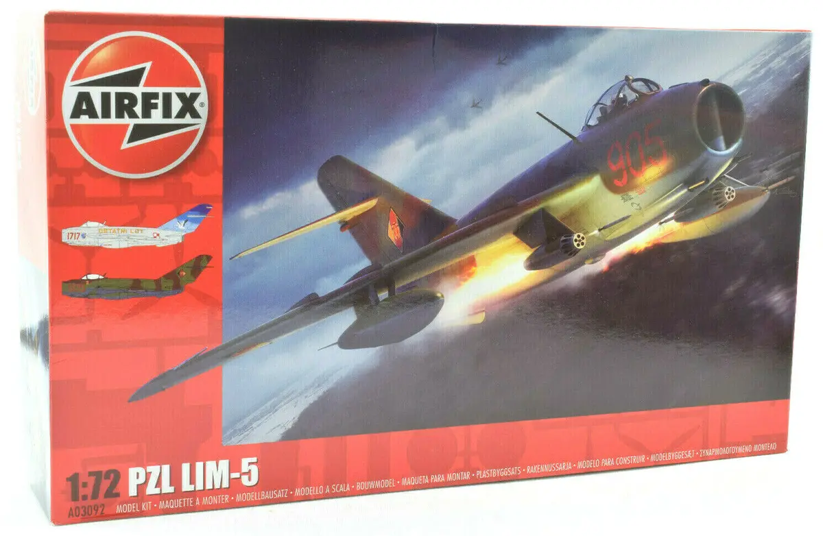 Airfix Pzl Lim-5 (Mig-17) 1:72 Scale Plastic Model Plane Kit A03092 1