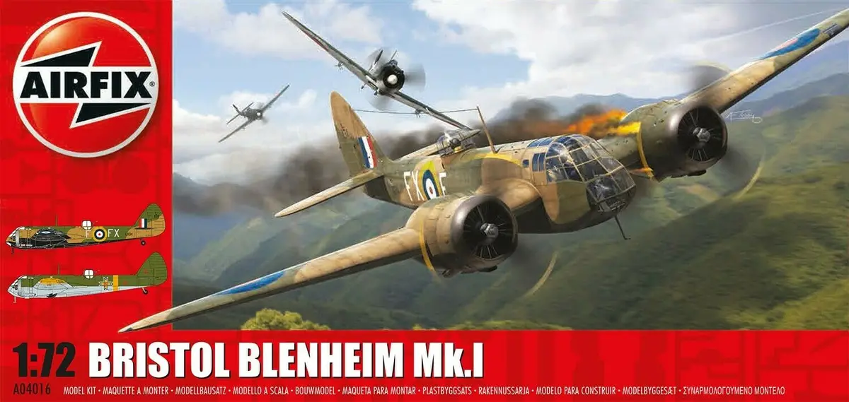 Airfix Bristol Blenheim Mk.1 1:72 Scale Plastic Model Airplane Kit A04016 1