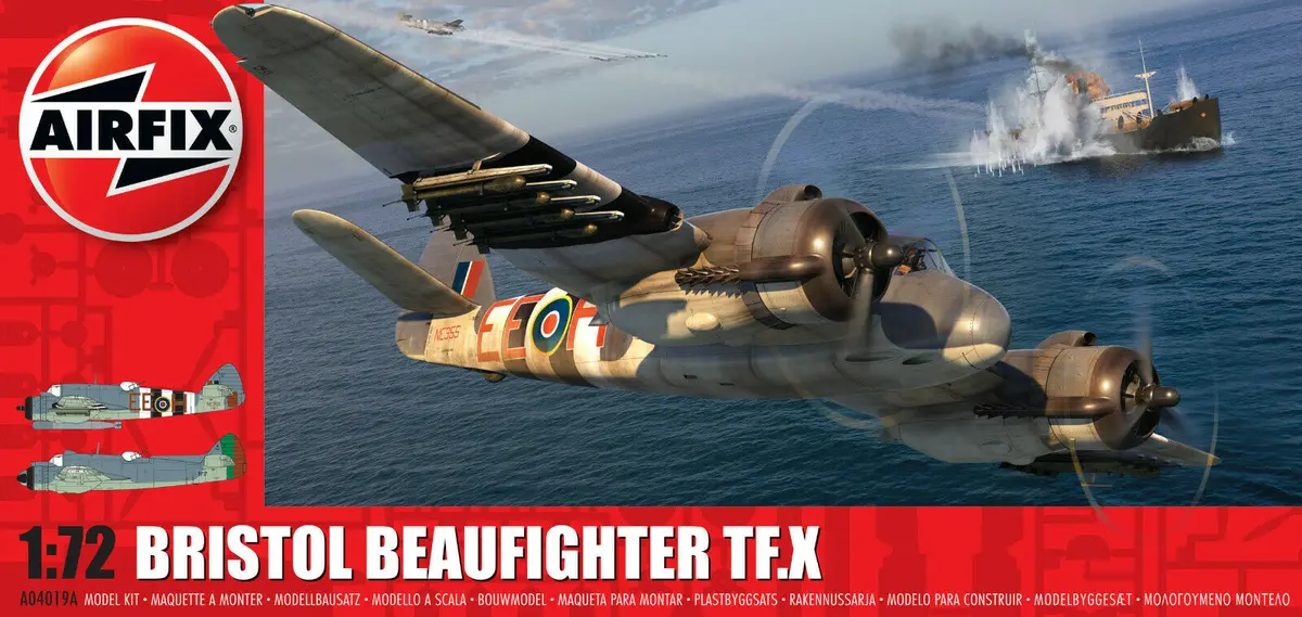 Airfix Bristol Beaufighter Tf.X 1:72 Scale Plastic Model Airplane A04019a 1
