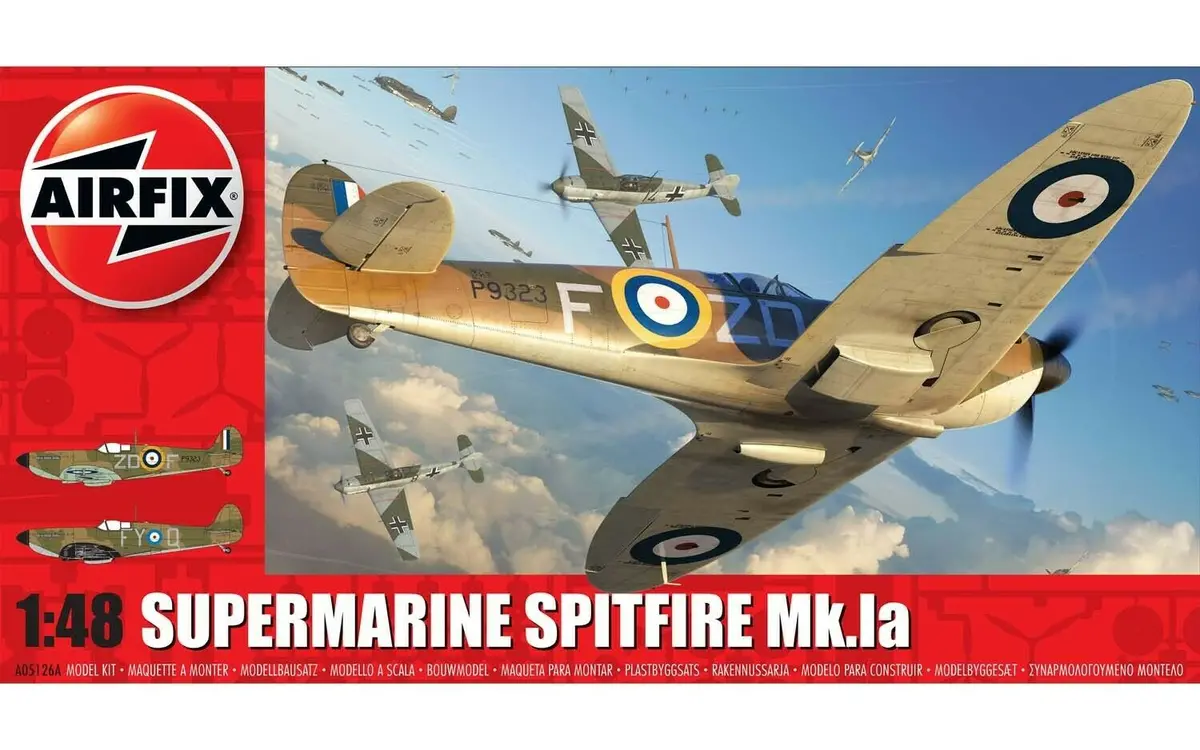Airfix Supermarine Spitfire Mk.1A 1:48 Plastic Model Airplane Kit A05126a - Sale 1