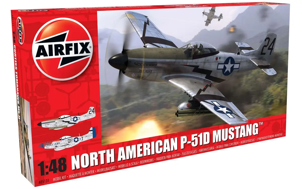 Airfix North American P51-D Mustang 1:48 Scale Plastic Model Plane A05131 - Sale 1