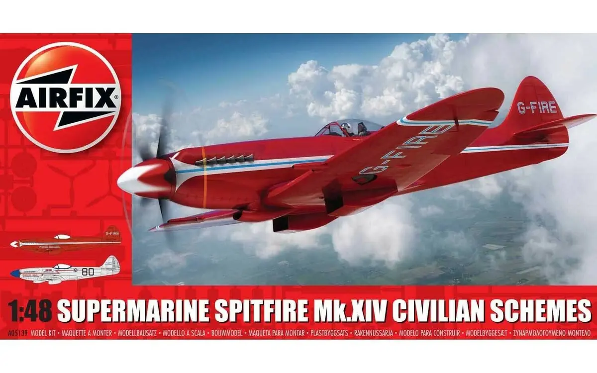 Airfix Supermarine Spitfire Mk.Xiv - Civilian Schemes 1:48 Model Kit A05139 1