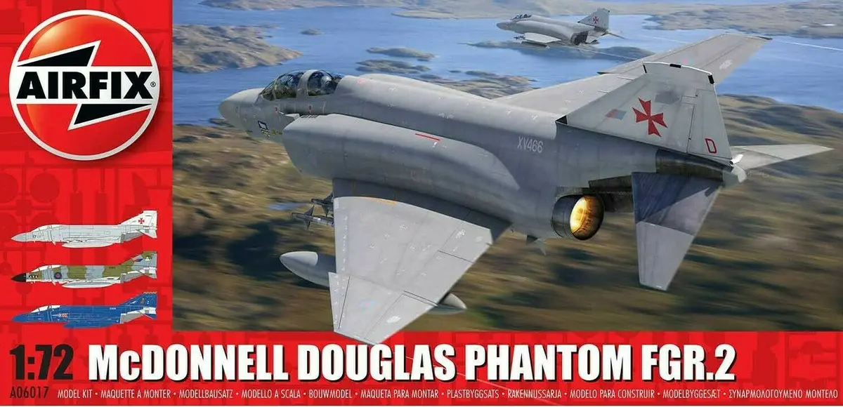Airfix Mcdonnell Douglas Phantom Fgr.2 1:72 Scale Plastic Model Airplane A06017 1