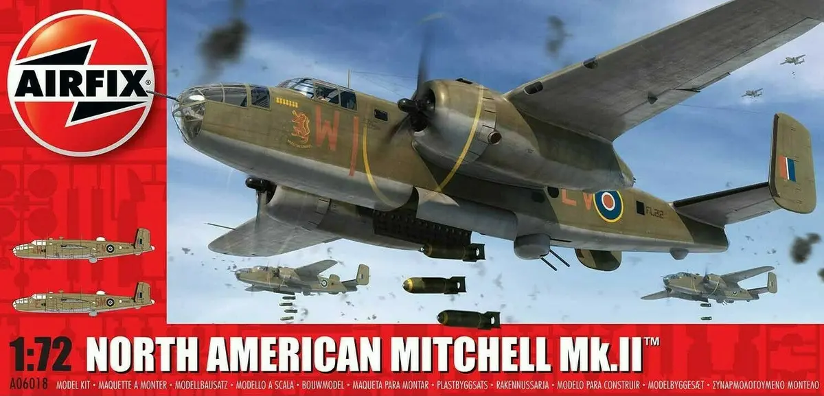 Airfix North American B-25 Mitchell Mk.Ii 1:72 Scale Model Airplane A06018 - Sale 1