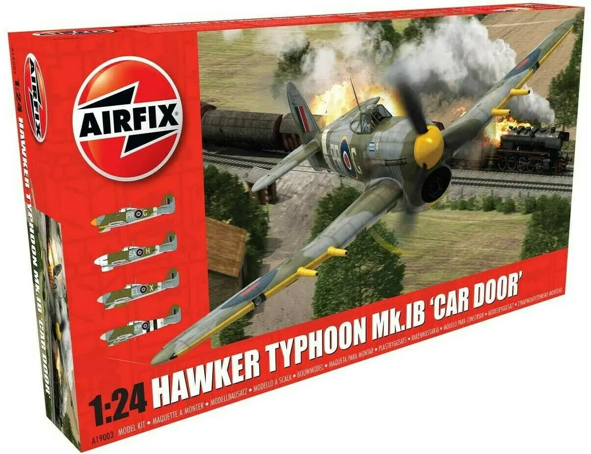 Airfix Hawker Typhoon Mk.Ib 'Car Door' - 1 Extra Scheme 1:24 Model Plane A19003a - Sale 1