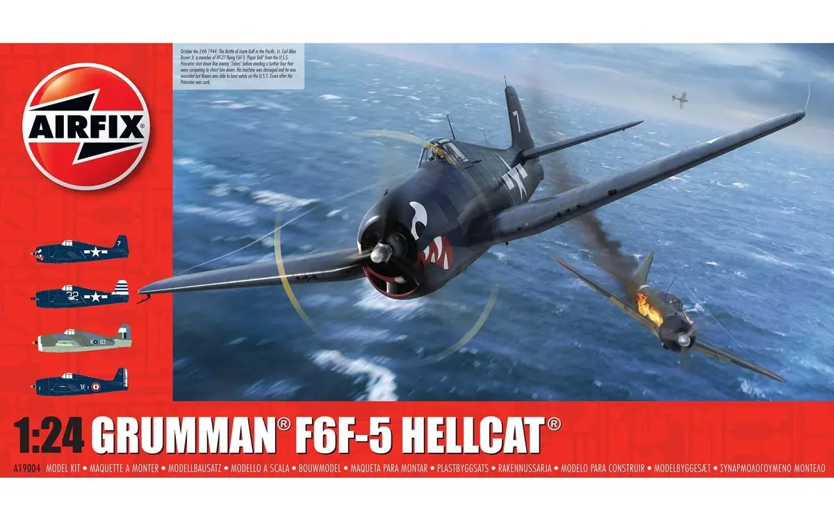 Airfix Grumman F6f-5 Hellcat 1:24 Plastic Model Plane A19004 - Sale 1