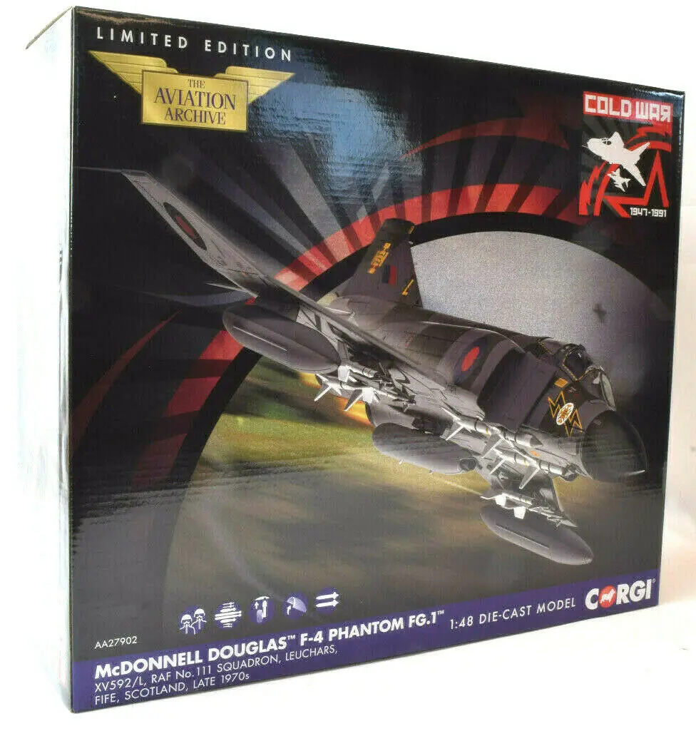 Corgi Mcdonnell Douglas F-4 Phantom Fg.1 - 1970'S 1:48 Die-Cast Airplane Aa27902 1