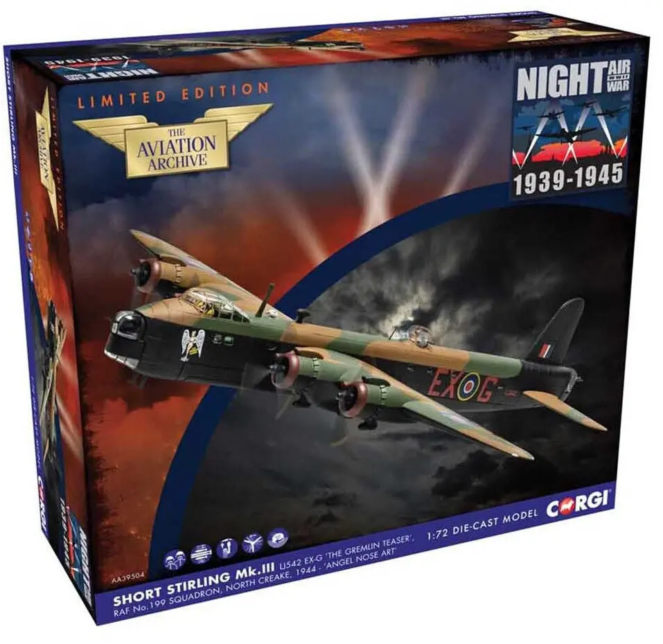 Corgi Short Stirling Mk.Iii - "The Gremlin Teaser" 1:72 Die-Cast Airplane Aa39504 1