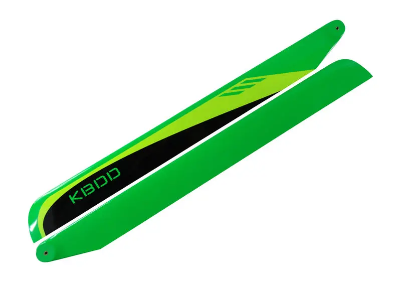 Kbdd 710Mm Fbl Black / Lime / Yellow Carbon Fiber Main Rotor Blades 710B 1