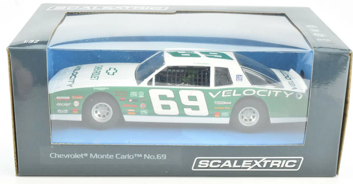Scalextric "Velocity" Chevrolet Monte Carlo Stock Car Dpr 1/32 Slot Car C3947 1