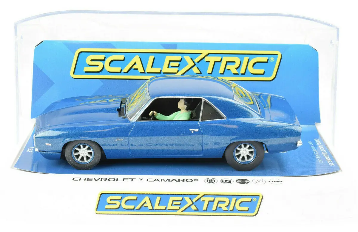 Scalextric 1969 Chevrolet Camaro Zl1 Copo Dpr W/ Headlights 1/32 Slot Car C4074 1