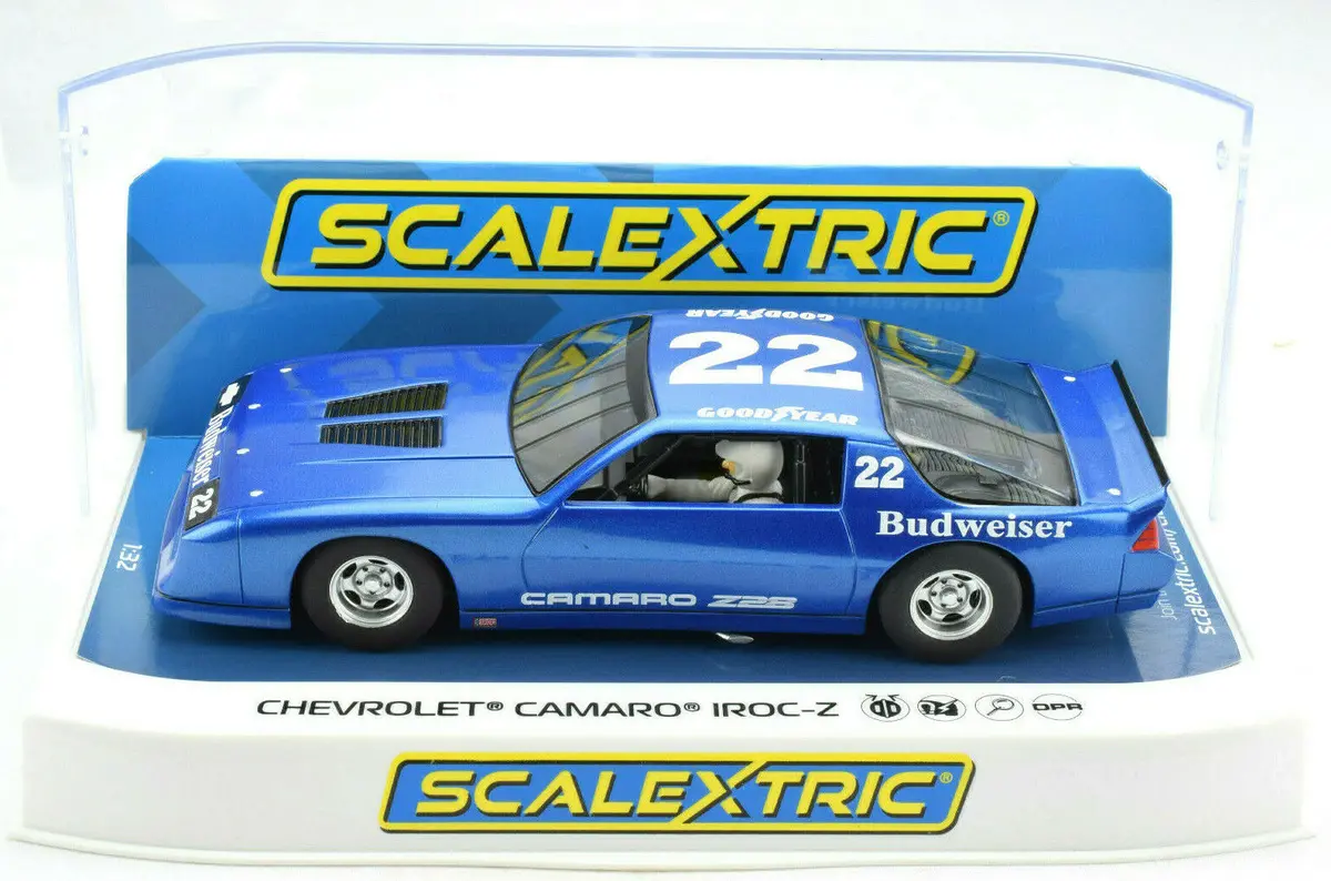 Scalextric "Budweiser" Chevrolet Camaro Iroc-Z Dpr 1/32 Scale Slot Car C4145 1
