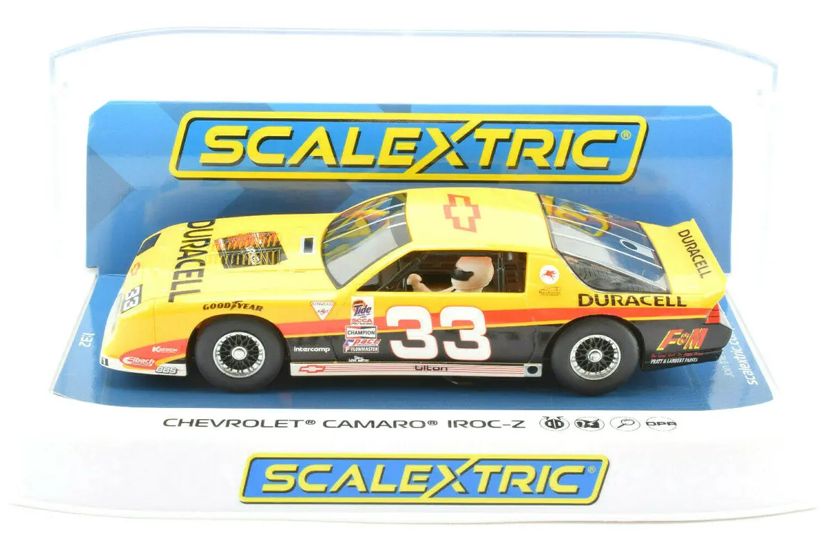 Scalextric "Duracell" Chevrolet Camaro Iroc-Z Dpr 1/32 Scale Slot Car C4220 1