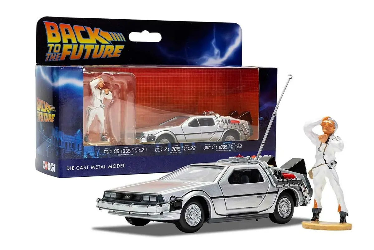 Corgi Back To The Future Delorean & Doc Brown 1:36 Scale Die-Cast Car Cc05503 1