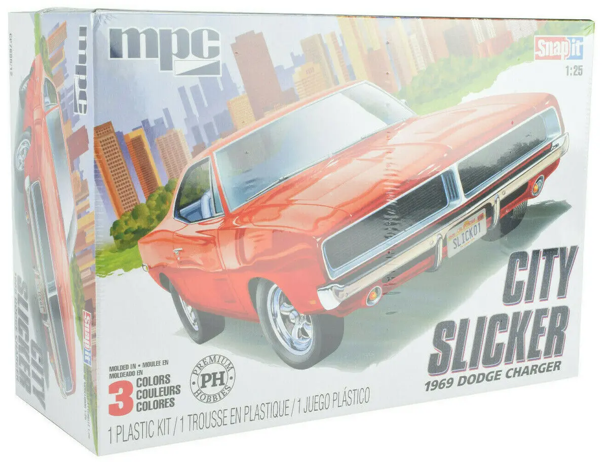 Mpc X Premium Hobbies 1969 Dodge Charger 1:25 Snap Plastic Model Car Kit Cp7690 1