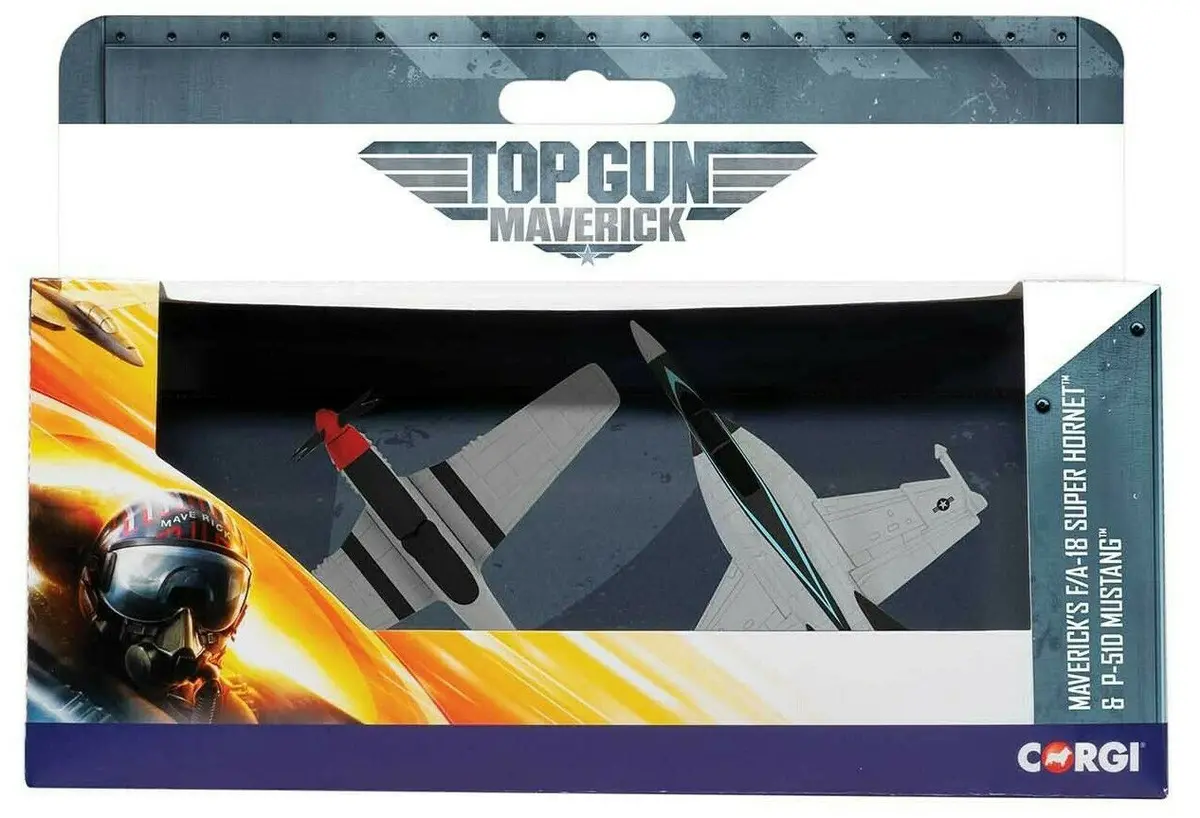 Corgi Top Gun Mavericks F/A-18 Hornet & P-51D Mustang Die-Cast Airplanes Cs90683 1