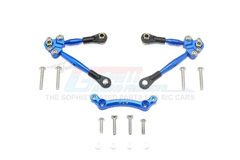 Gpm Racing Traxxas 4-Tec 2.0 Blue Aluminum Front Tie Rods W/ Stabilizer Gt049f-B 1