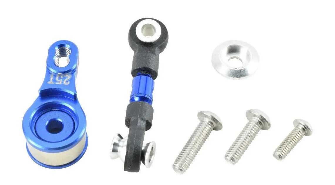 Gpm Racing Traxxas 4-Tec 2.0 Blue Aluminum Servo Saver W/ Steering Link Gt16025tm-B 1