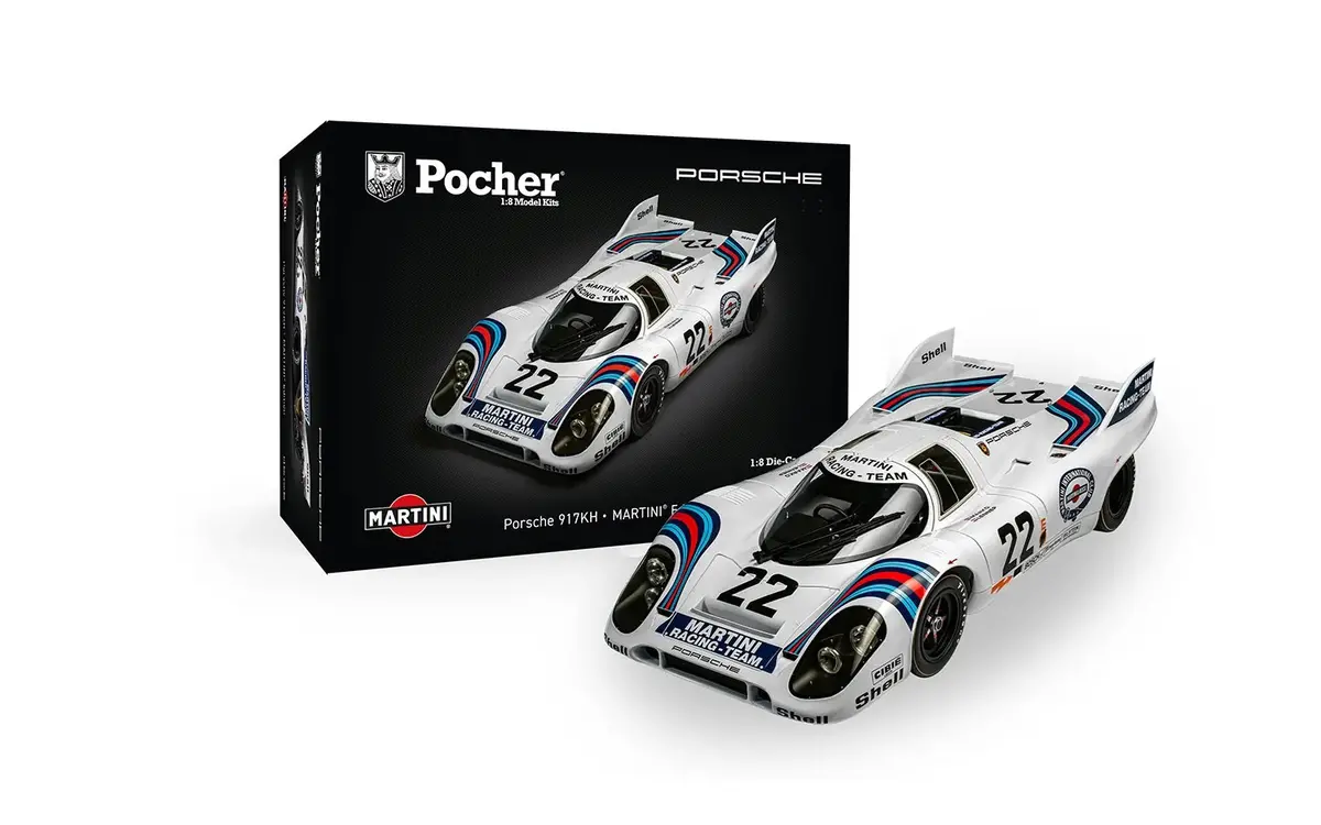 Pocher Porsche 917Kh - Martini Edition 1/8 Scale Die-Cast Model Car Kit Hk122 1