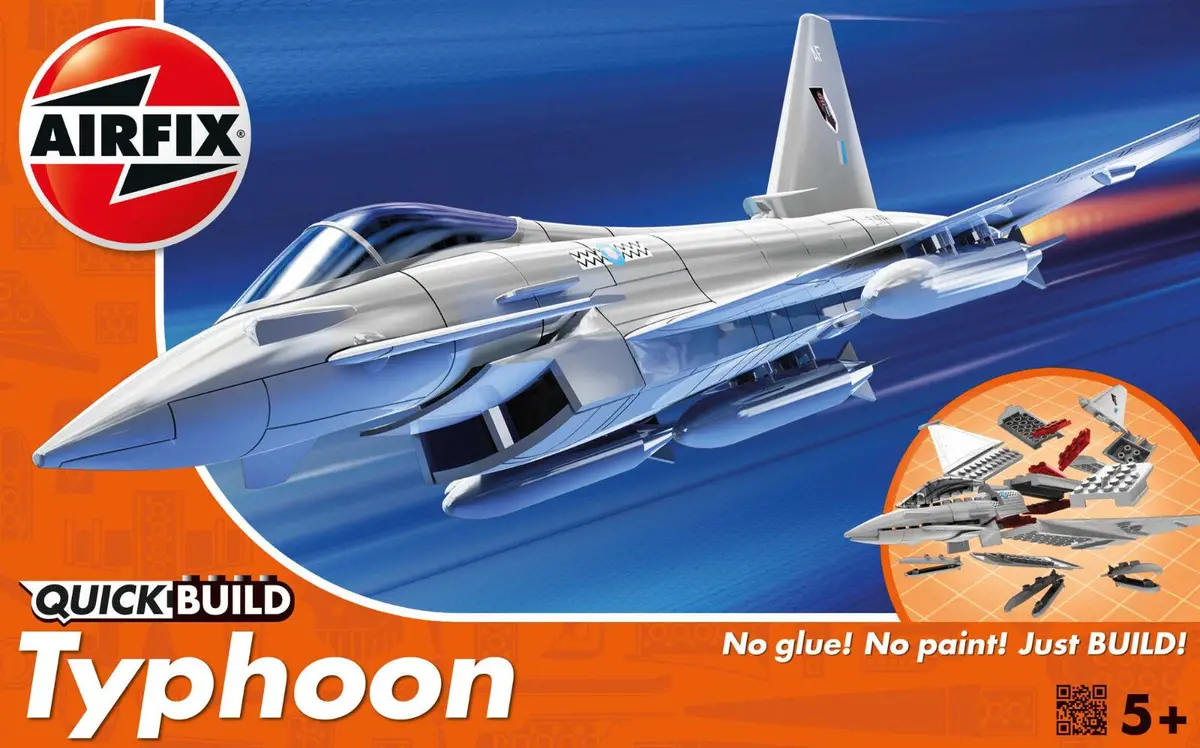 Airfix Quick Build Eurofighter Typhoon Snap Together Plastic Model Kit J6002 1