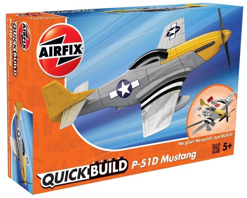 Airfix Quick Build P-51D Mustang Snap Together Plastic Model Kit J6016 1
