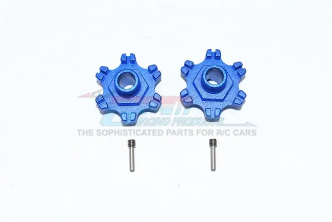 Gpm Racing Arrma Limitless Blue Aluminum +6Mm Offset Wheel Hex Set Maf010+6Mm-B 1