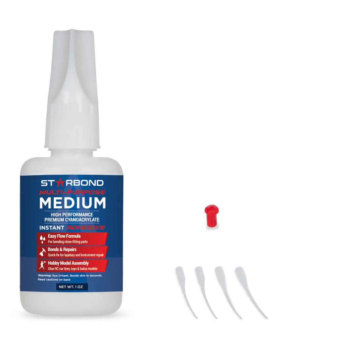 Starbond 1Oz Em-150 Multi-Purpose Medium Ca Cyanoacrylate Glue W/ Applicator Tips 1