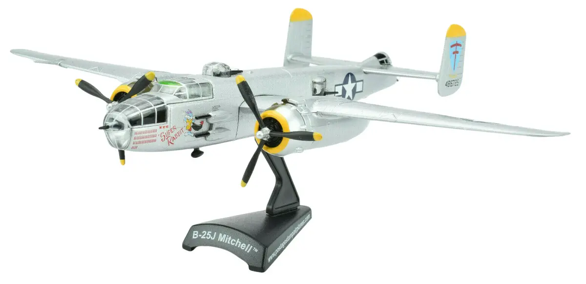 Daron X Premium Hobbies Postage Stamp B-25J Mitchell Super Rabbit 1:100 Die-Cast Airplane Ps5403-15 1