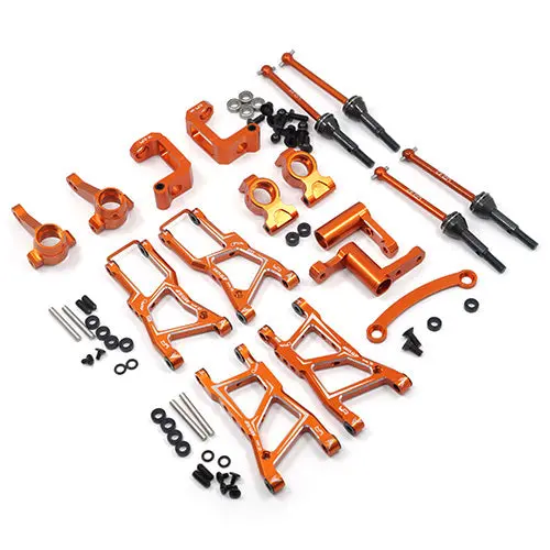 Yeah Racing Hpi Rs4 Sport 3 Orange Aluminum Chassis Upgrade Kit Rss3-S01or 1