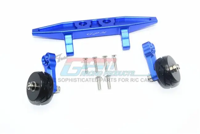 Gpm Racing Traxxas Rustler 4X4 Blue Aluminum Adjustable Wheelie Bar Rus4040r-B 1