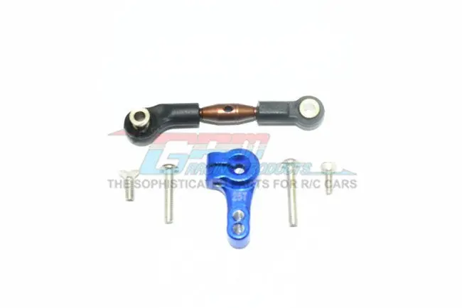 Gpm Racing Traxxas Rustler 4X4 Blue Aluminum Servo Horn W/ Tie Rod Rus416025st-B 1