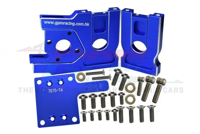 Gpm Racing Traxxas Sledge Blue Aluminum Quick Release Motor Mount Sle038a-B 1