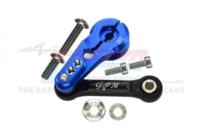 Gpm Racing Traxxas Sledge Blue Aluminum 25T Servo Horn W/ Tie Rod Sle16025t-B 1