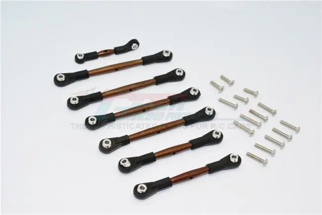 Gpm Racing Traxxas Slash 4X4 Lcg Spring Steel 7Pc Tie Rod Set Ssla160lcg-Oc-Bebk 1