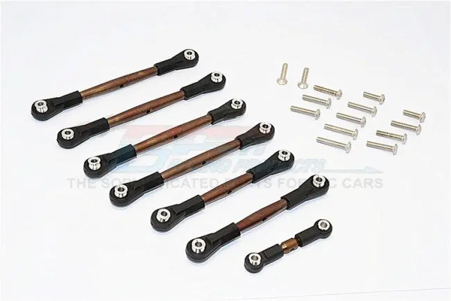 Gpm Racing Traxxas Slash 4X4 / Telluride Spring Steel 7Pc Tie Rod Set Ssla160p-Oc-Bebk 1