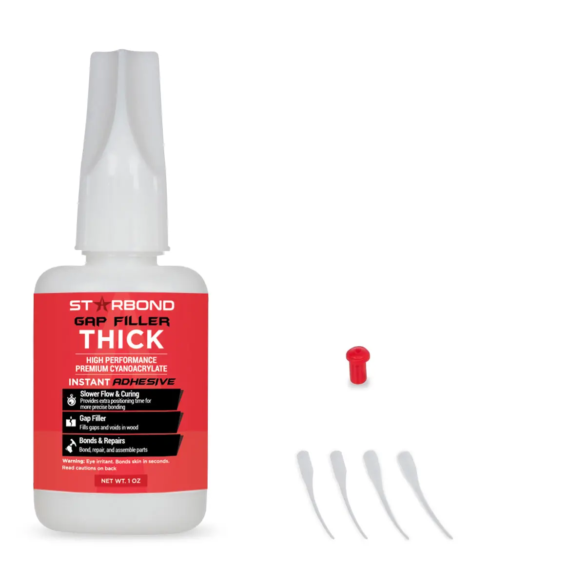 Starbond 1Oz Em-2000 Gap Filler Thick Ca Cyanoacrylate Glue W/ Applicator Tips 1