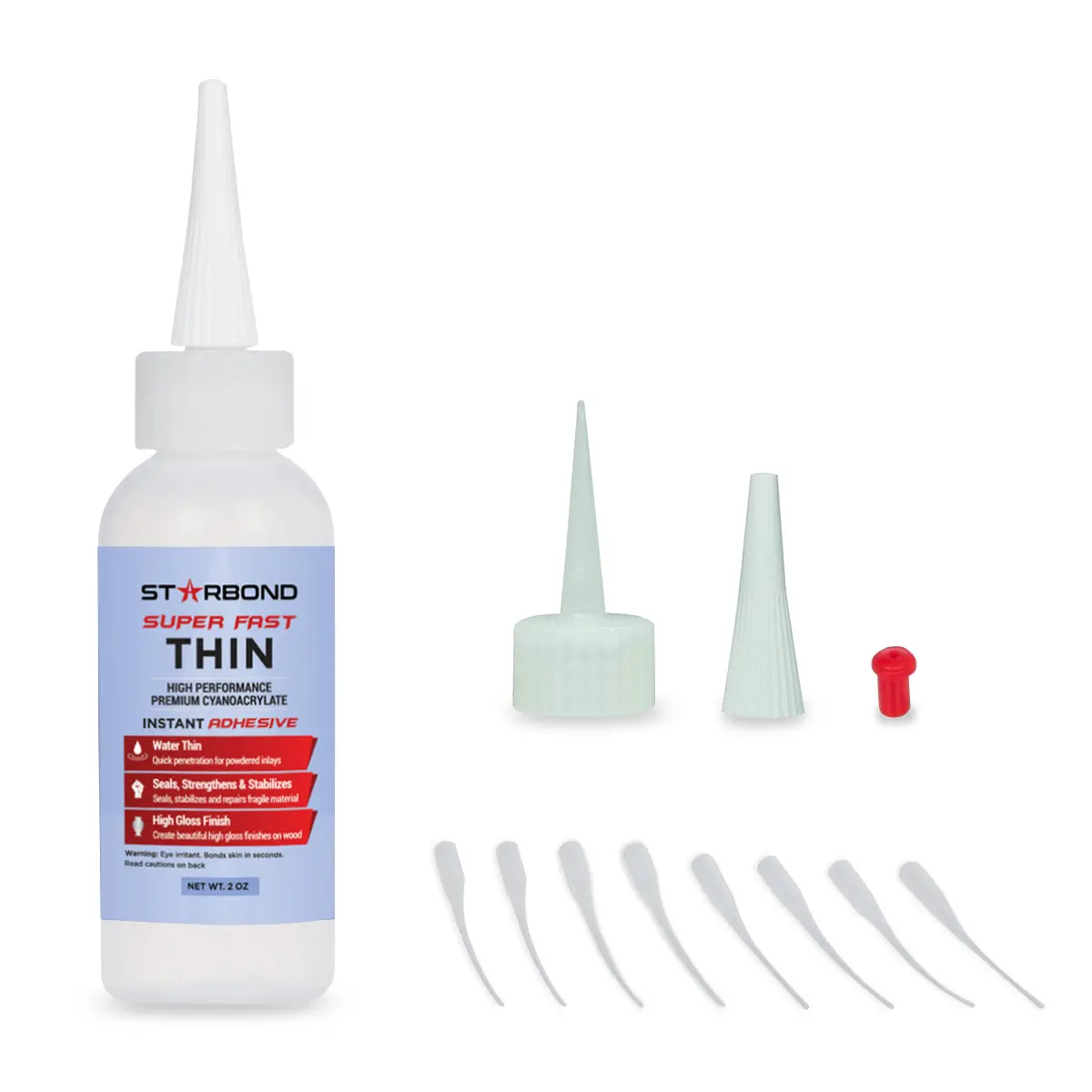 Starbond 2Oz Em-02 Super Fast Thin Ca Cyanoacrylate Glue W/ Applicator Tips & Cap 1