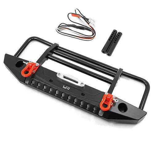 Yeah Racing Axial Scx10/Traxxas Trx-4 Alloy Front Bumper W Led Lights Trx4-032Bk 1